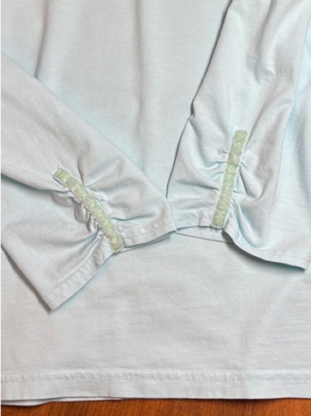 Talbots Light Blue Long Sleeve Pajama Set with Patterned Pants, 2X - Picture 5 of 12